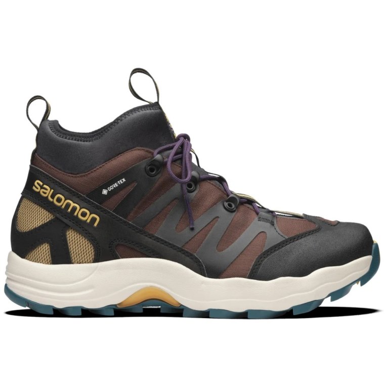 Tenis Salomon Xa Pro 1 Mid GTX Masculino Pretas Chocolate Turquesa | PT P17942